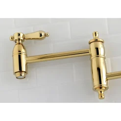 Kingston Brass Heirloom Wall Mount Pot Filler Kitchen Faucet
