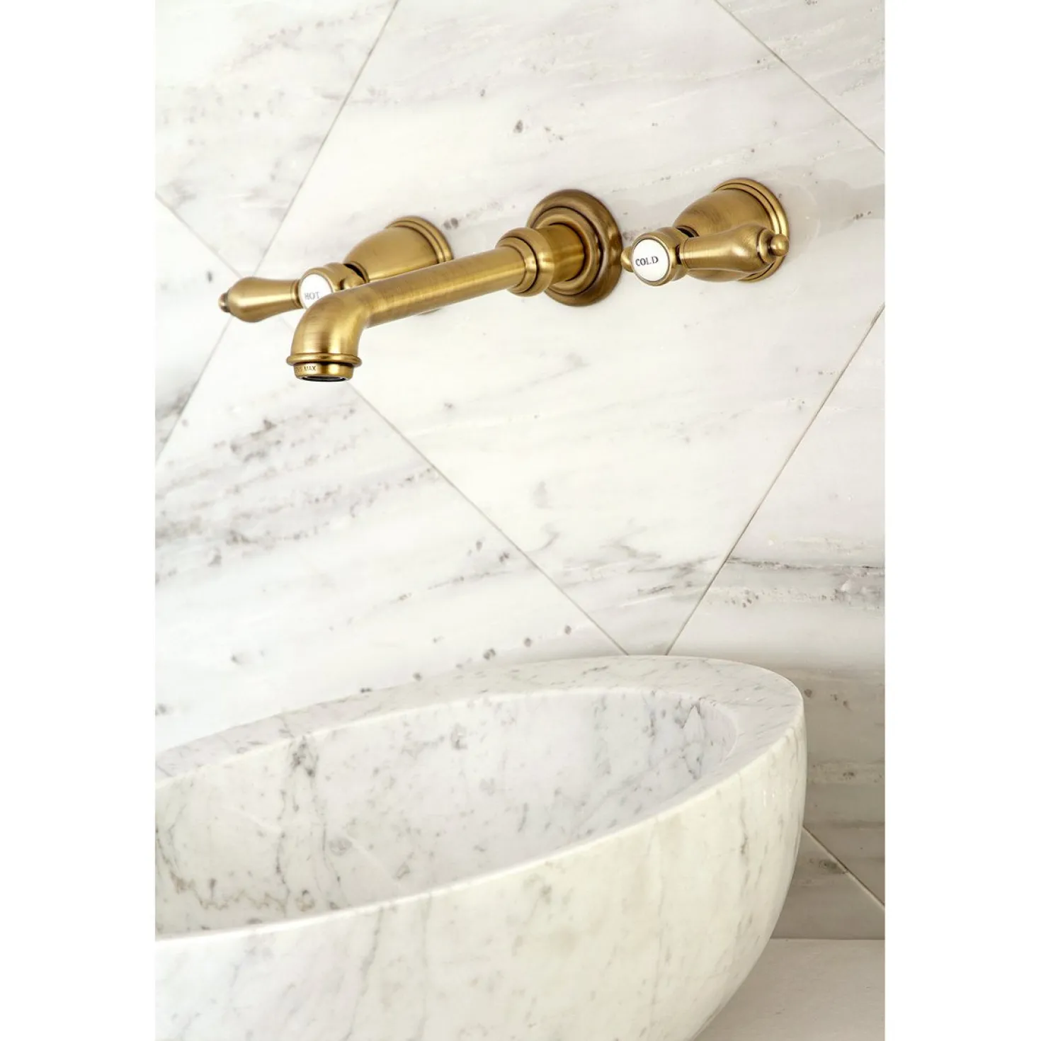 Kingston Brass Heirloom Wall Mount Bathroom Faucet