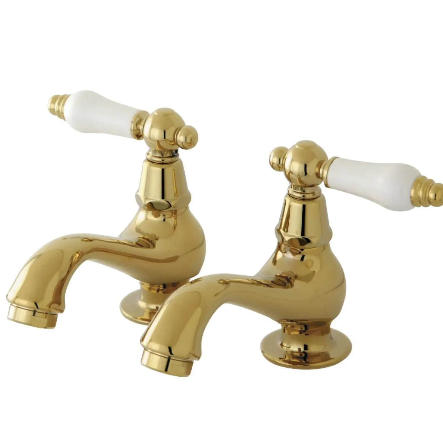 Kingston Brass Heritage Basin Tap Faucet with Porcelain Lever Handle