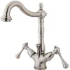 Kingston Brass Heritage 4" Centerset Bathroom Faucet with Pop-Up Drain