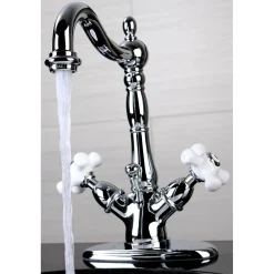 Kingston Brass Heritage 4" Centerset Deck Mount Bathroom Faucet with Pop-Up Drain