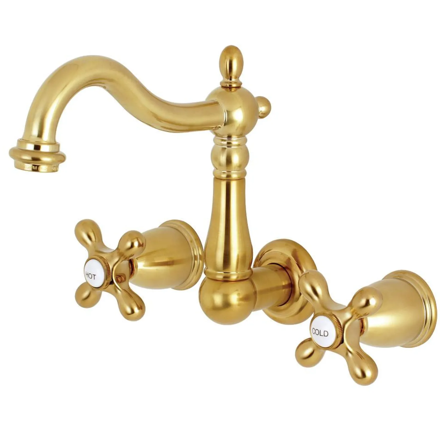 Kingston Brass Heritage 8" Center Wall Mount Bathroom Faucet