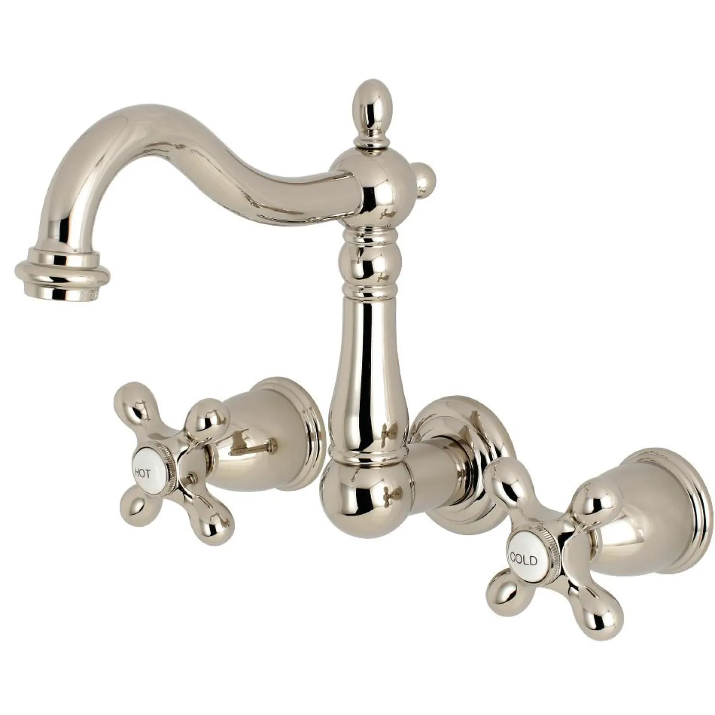 Kingston Brass Heritage 8" Center Wall Mount Bathroom Faucet