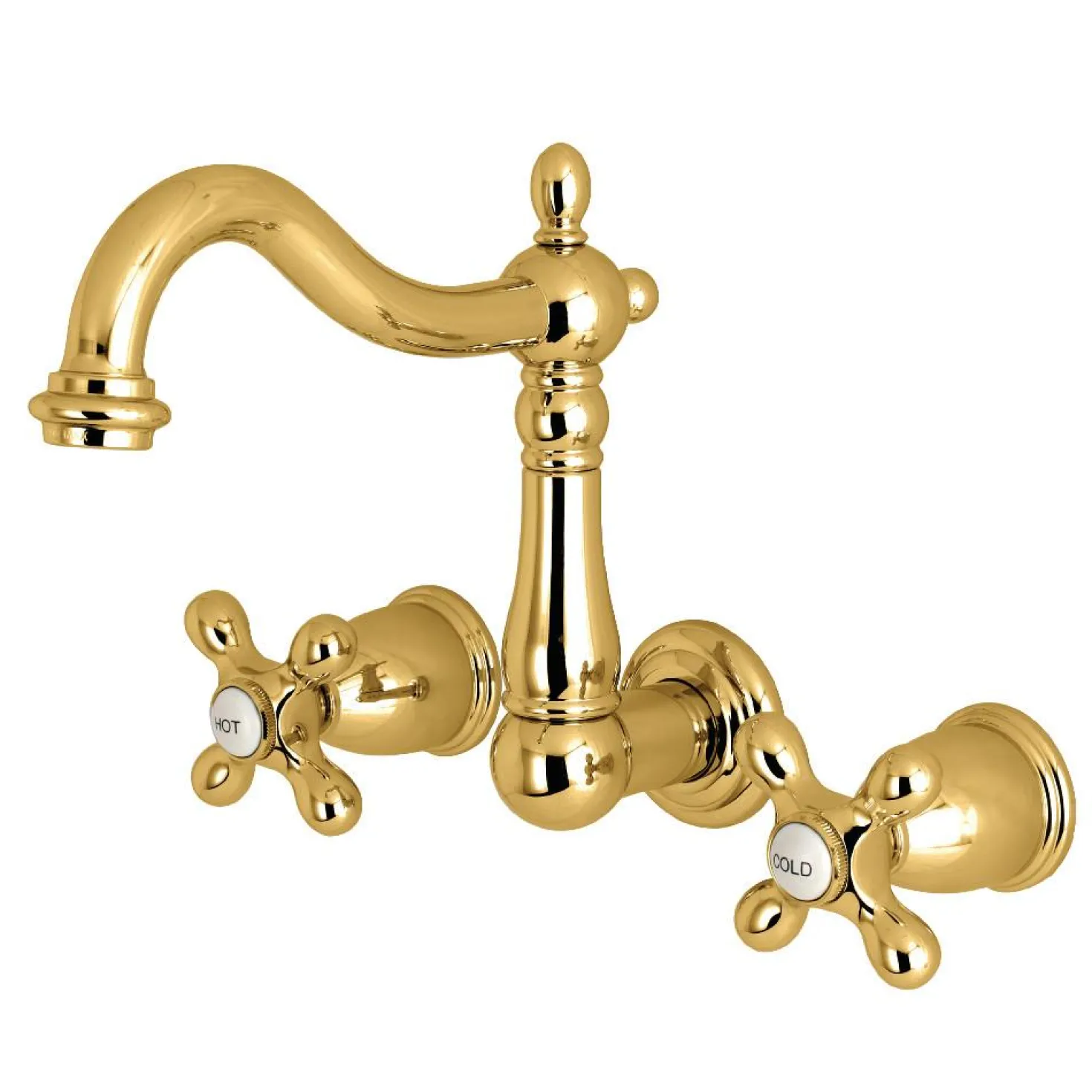 Kingston Brass Heritage 8" Center Wall Mount Bathroom Faucet