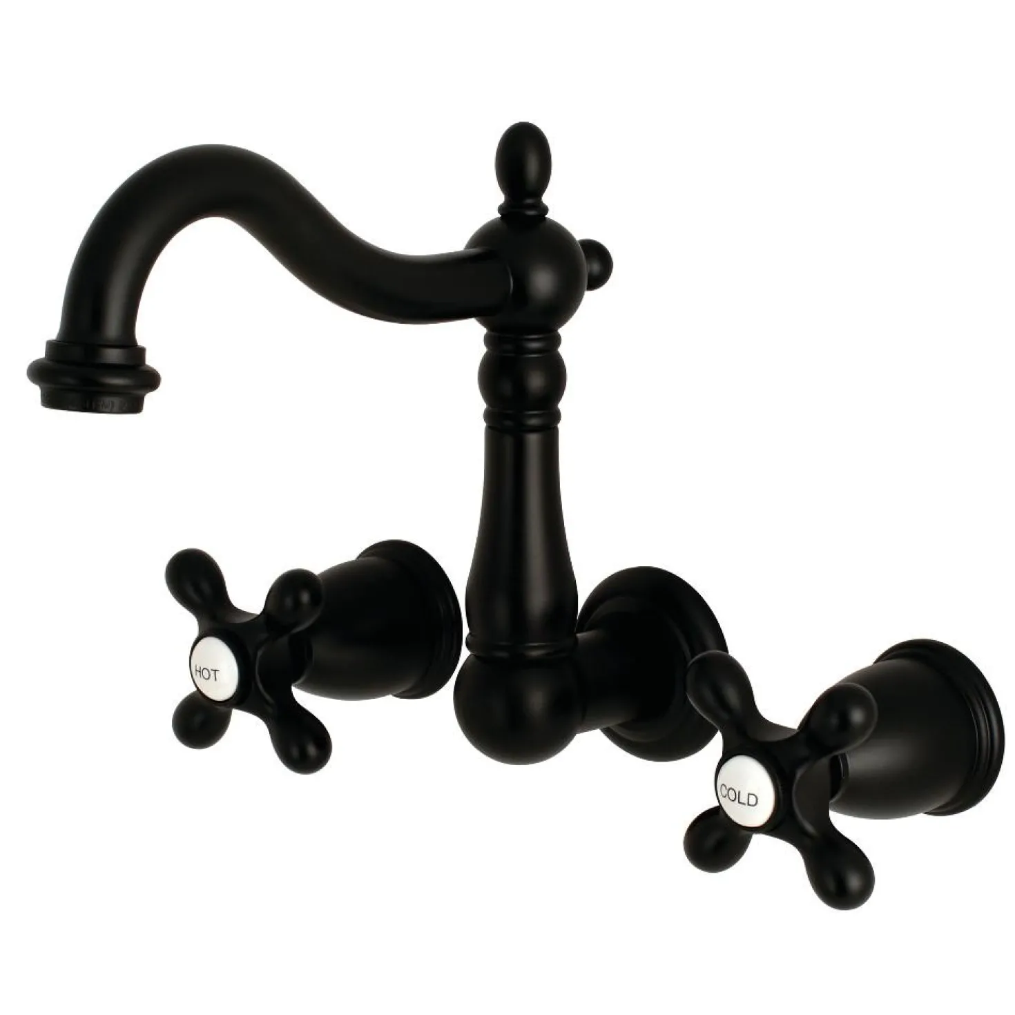 Kingston Brass Heritage 8" Center Wall Mount Bathroom Faucet