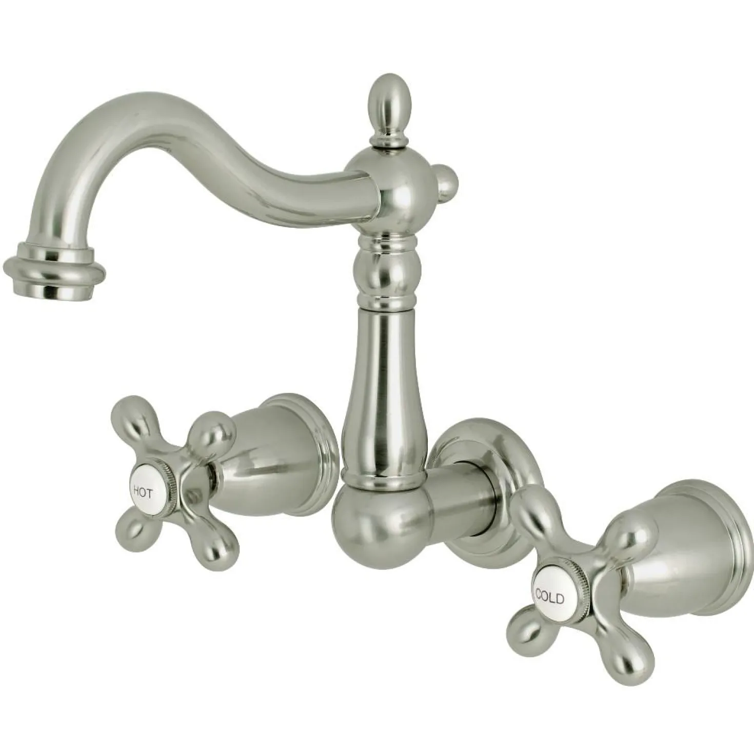 Kingston Brass Heritage 8" Center Wall Mount Bathroom Faucet