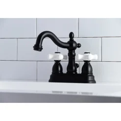 Kingston Brass Heritage 4" Centerset 3-Hole Bathroom Faucet