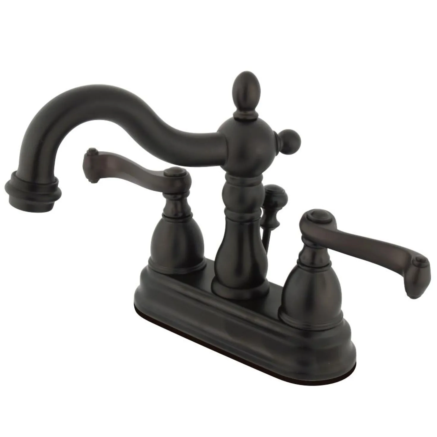 Kingston Brass Heritage 4" Centerset Deck Mount 3-Hole Bathroom Faucet