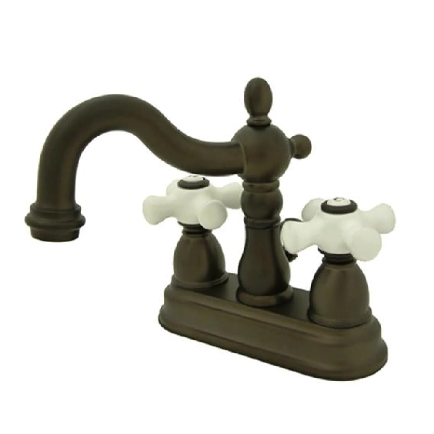 Kingston Brass Heritage Classic 4" Centerset Two Handle Lavatory Faucet with Brass Pop-up