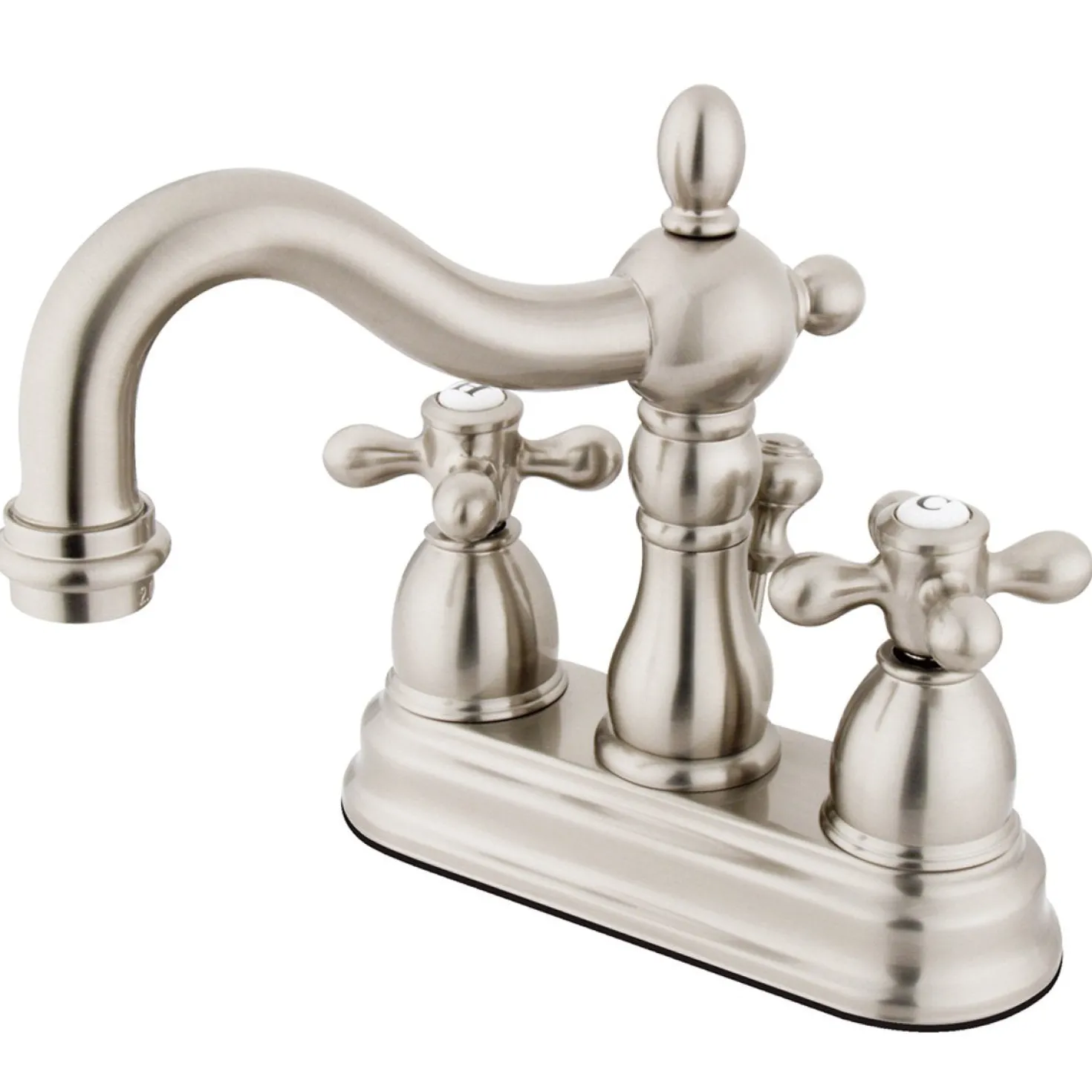 Kingston Brass Heritage Classic Two Handle 4" Centerset Lavatory Faucet with Brass Pop-up