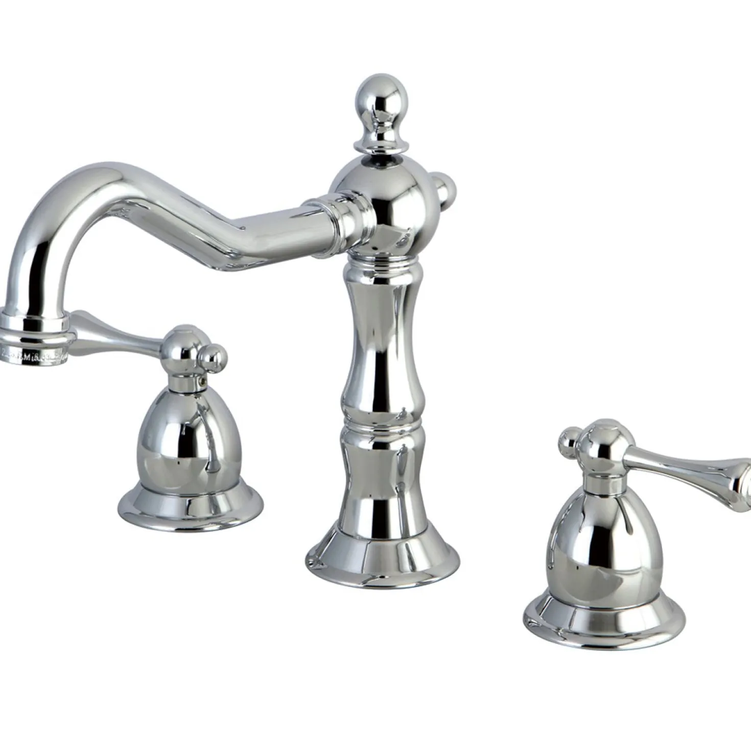 Kingston Brass Heritage Classic Two Handle 8" to 14" Widespread Lavatory Faucet with Brass Pop-up