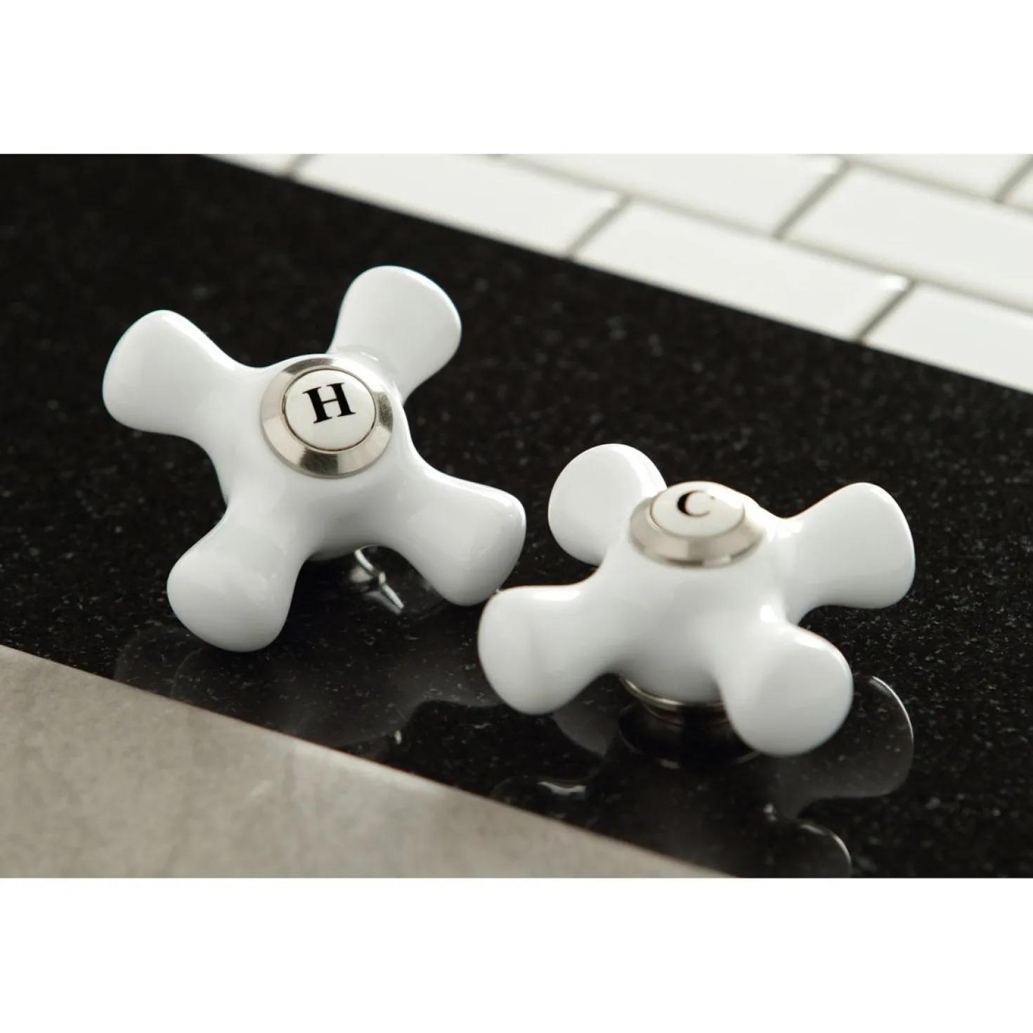 Kingston Brass Heritage Cross-Handle Wall Mount Kitchen Faucet