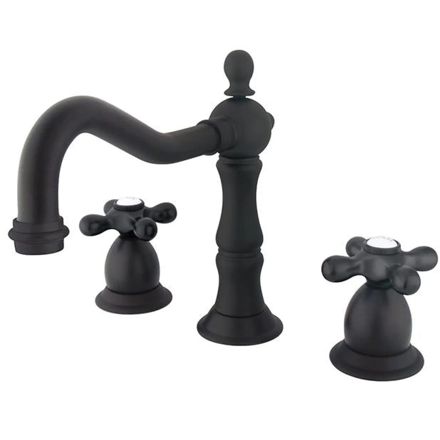 Kingston Brass Heritage Cross-Handle 8-Inch Widespread Bathroom Faucet