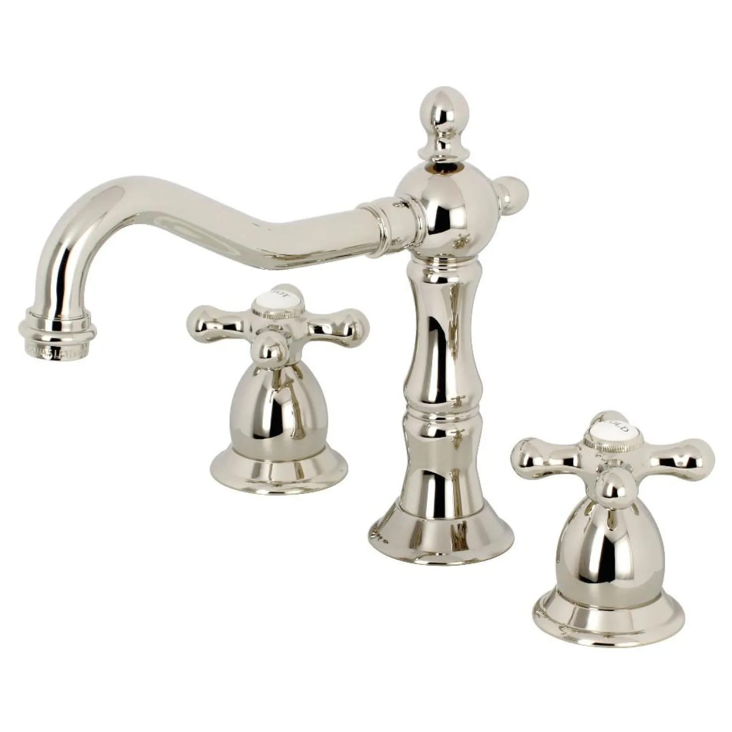Kingston Brass Heritage Cross-Handle 8-Inch Widespread Bathroom Faucet