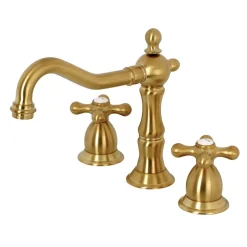 Kingston Brass Heritage Cross-Handle 8-Inch Widespread Bathroom Faucet