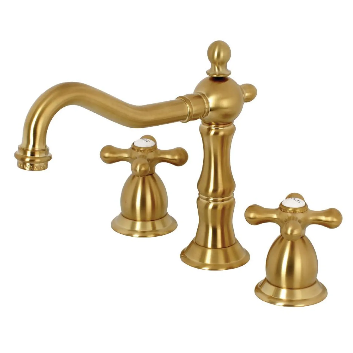 Kingston Brass Heritage Cross-Handle 8-Inch Widespread Bathroom Faucet