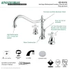 Kingston Brass Heritage Cross-Handle 3-Hole 8-Inch Widespread Bathroom Faucet