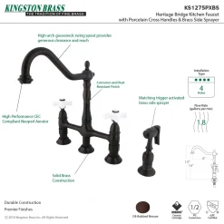 Kingston Brass Heritage Deck Mount 8