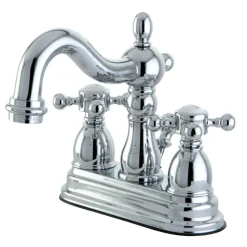 Kingston Brass Heritage Deck Mount 3-Hole 4-Inch Centerset Bathroom Faucet