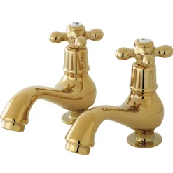Kingston Brass Heritage Deck Mount Basin Tap Faucet