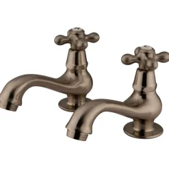 Kingston Brass Heritage Deck Mount Basin Tap Faucet