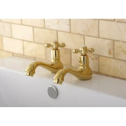 Kingston Brass Heritage Deck Mount Basin Tap Faucet