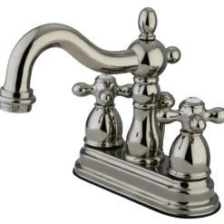 Kingston Brass Heritage Deck Mount 4-Inch Centerset Bathroom Faucet