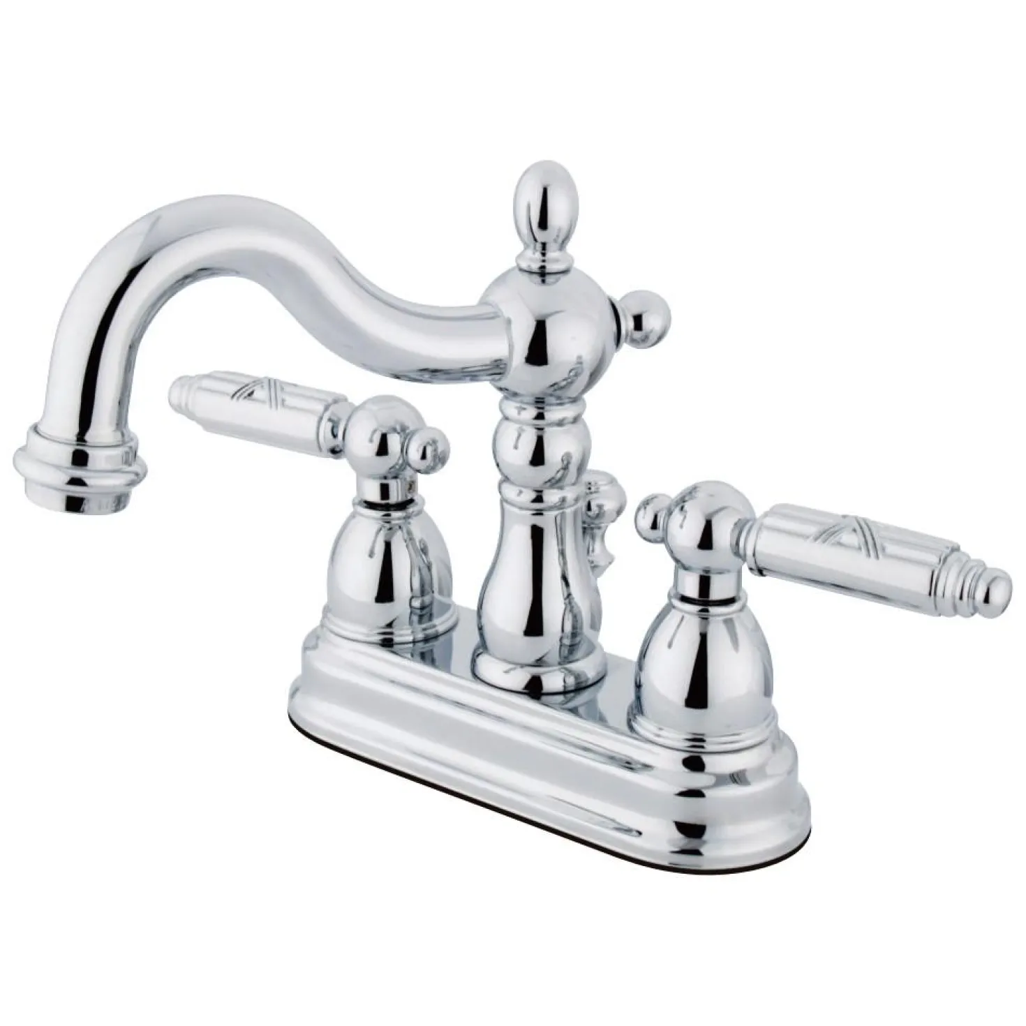 Kingston Brass Heritage Deck Mount 3-Hole 4" Centerset Bathroom Faucet