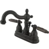 Kingston Brass Heritage Deck Mount 4" Centerset Bathroom Faucet
