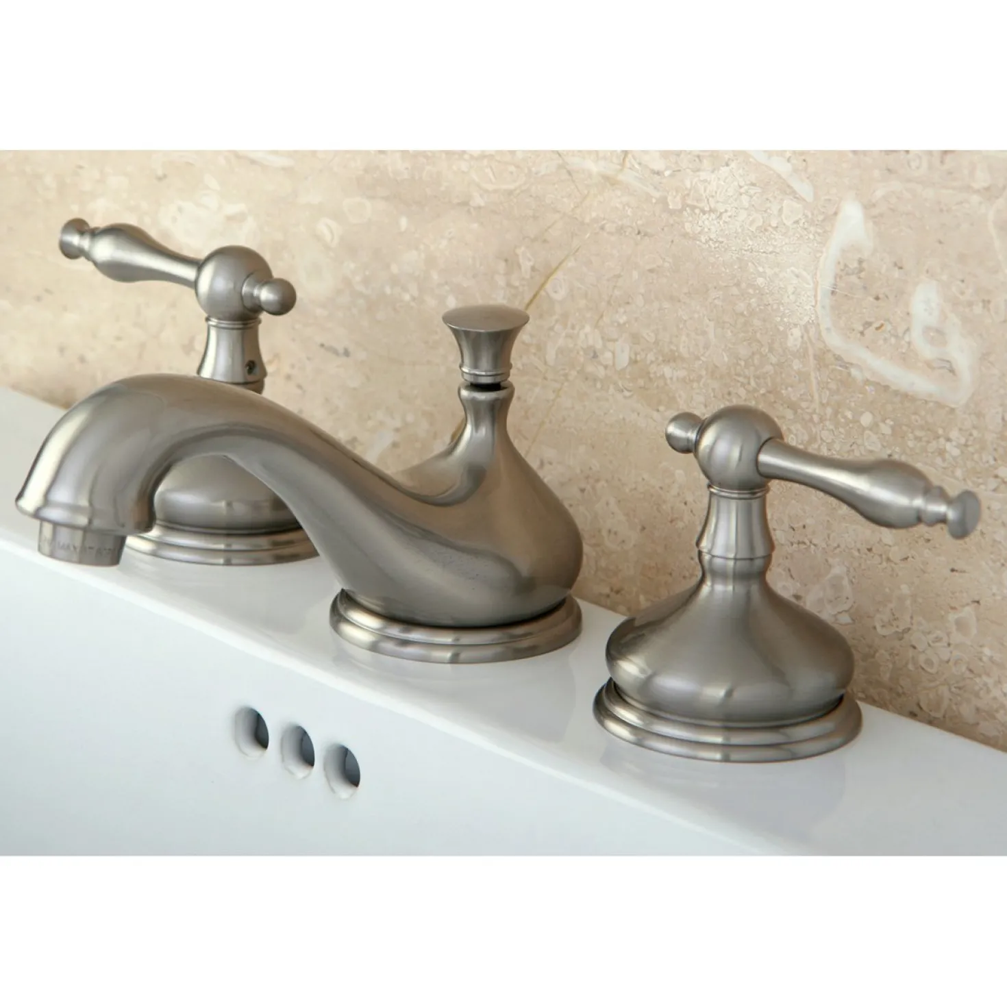 Kingston Brass Heritage Deck Mount 8" Widespread Bathroom Faucet