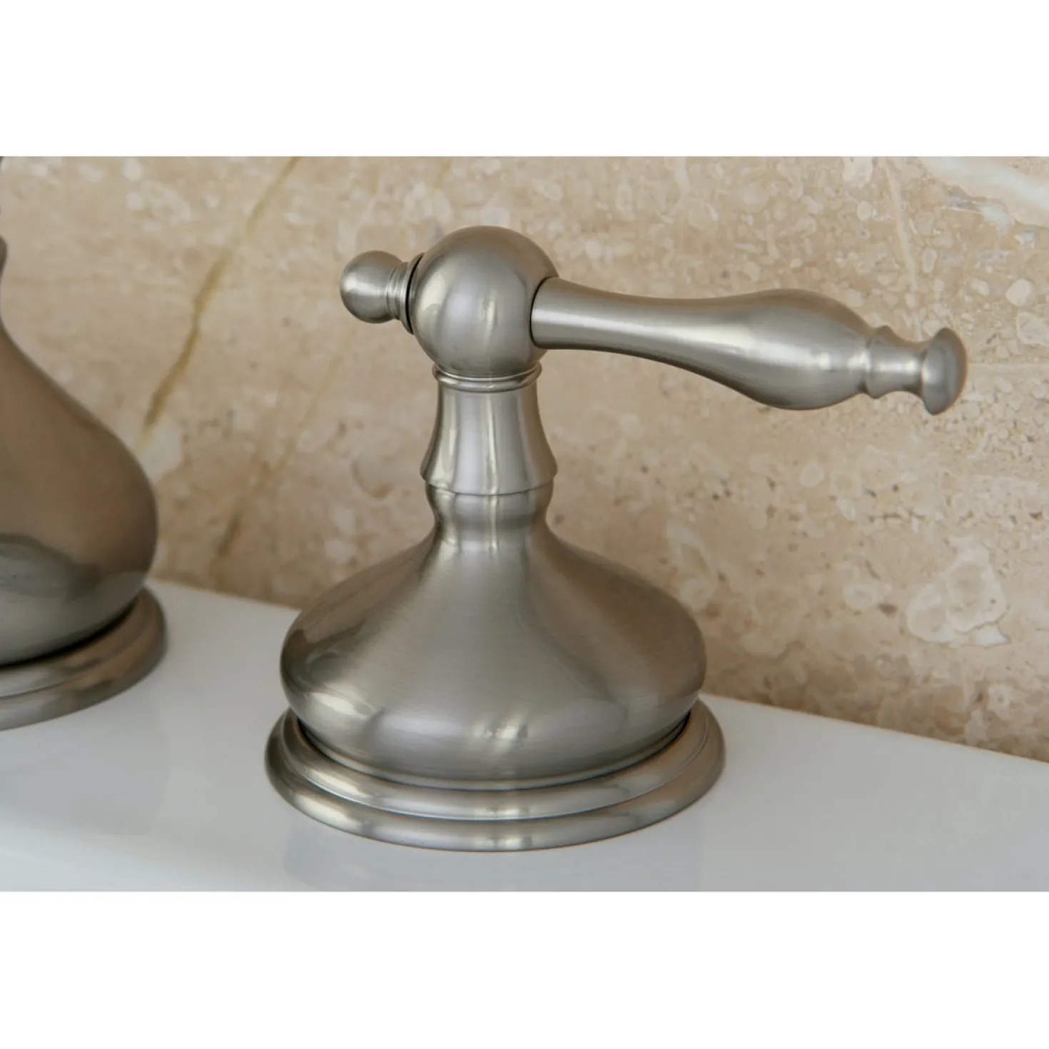 Kingston Brass Heritage Deck Mount 8" Widespread Bathroom Faucet