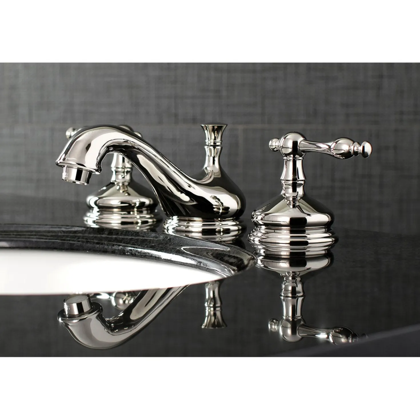 Kingston Brass Heritage Deck Mount 8" Widespread Bathroom Faucet