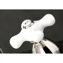 Kingston Brass Heritage Deck Mount 3-Hole 8-Inch Widespread Bathroom Faucet