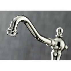 Kingston Brass Heritage Deck Mount 3-Hole 8-Inch Widespread Bathroom Faucet
