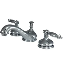 Kingston Brass Heritage Deck Mount 8-Inch Widespread 3-Hole Bathroom Faucet
