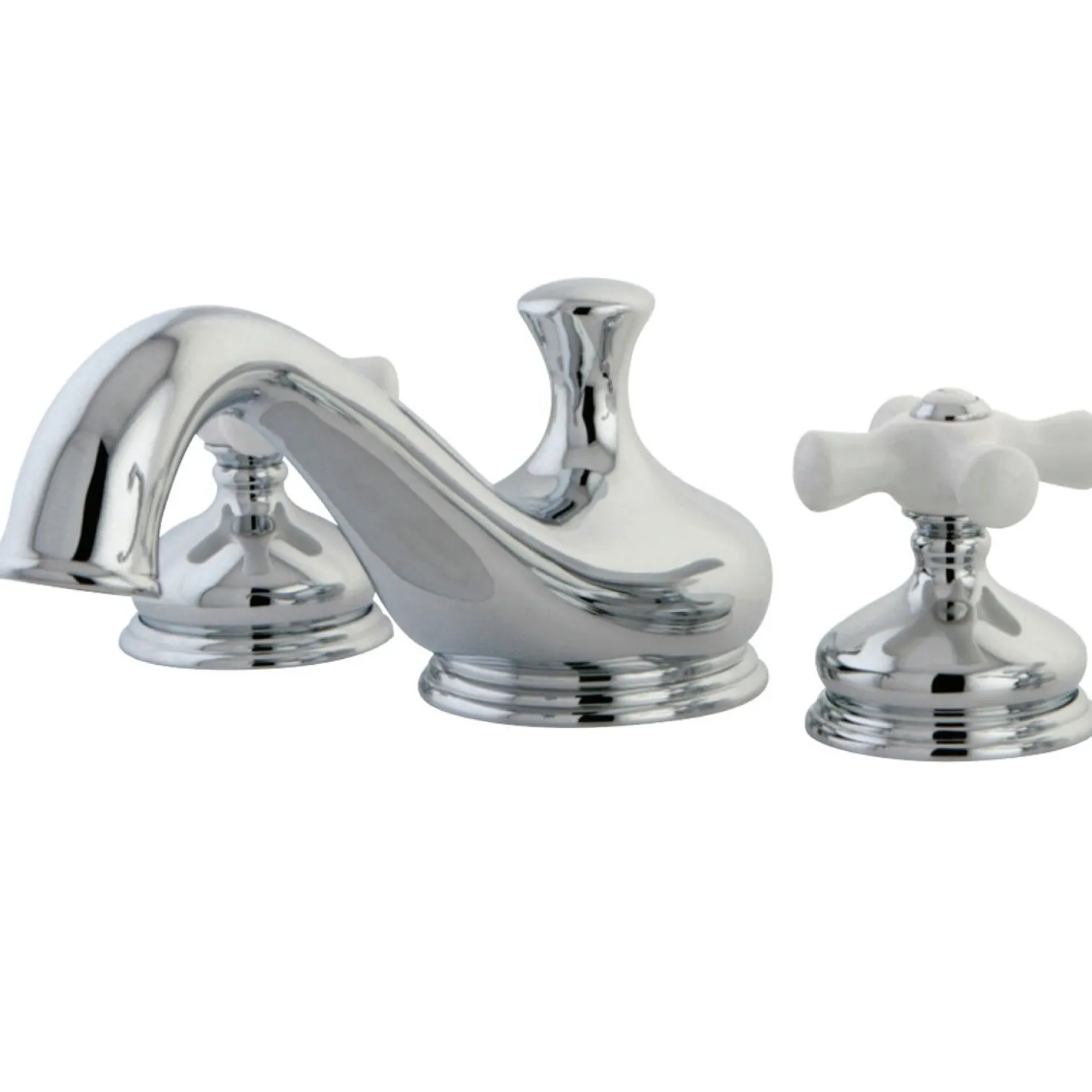 Kingston Brass Heritage Deck Mount Two-Handle Roman Tub Filler