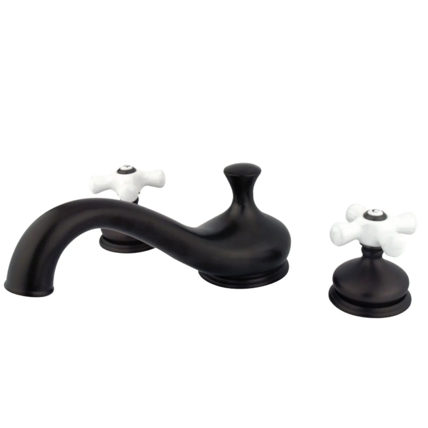 Kingston Brass Heritage Deck Mount Two-Handle Roman Tub Filler