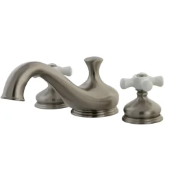 Kingston Brass Heritage Deck Mount Two-Handle Roman Tub Filler
