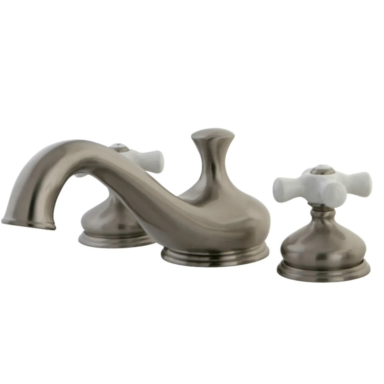 Kingston Brass Heritage Deck Mount Two-Handle Roman Tub Filler