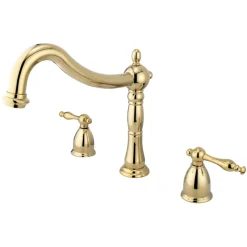 Kingston Brass Heritage Deck Mount 2-Handle Roman Tub Filler