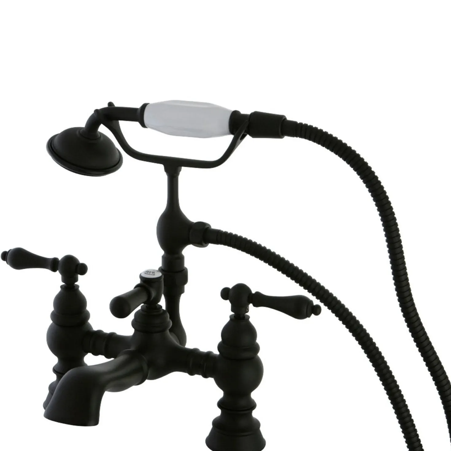 Kingston Brass Heritage Deck Mount Tub Filler with Hand Shower