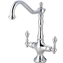 Kingston Brass Heritage Double Handle Kitchen Faucet without Sprayer