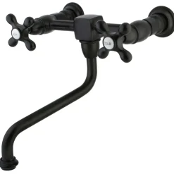 Kingston Brass Heritage 2-Handle Wall Mount Bathroom Faucet