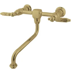 Kingston Brass Heritage 2-Handle Lever Wall Mount Bathroom Faucet
