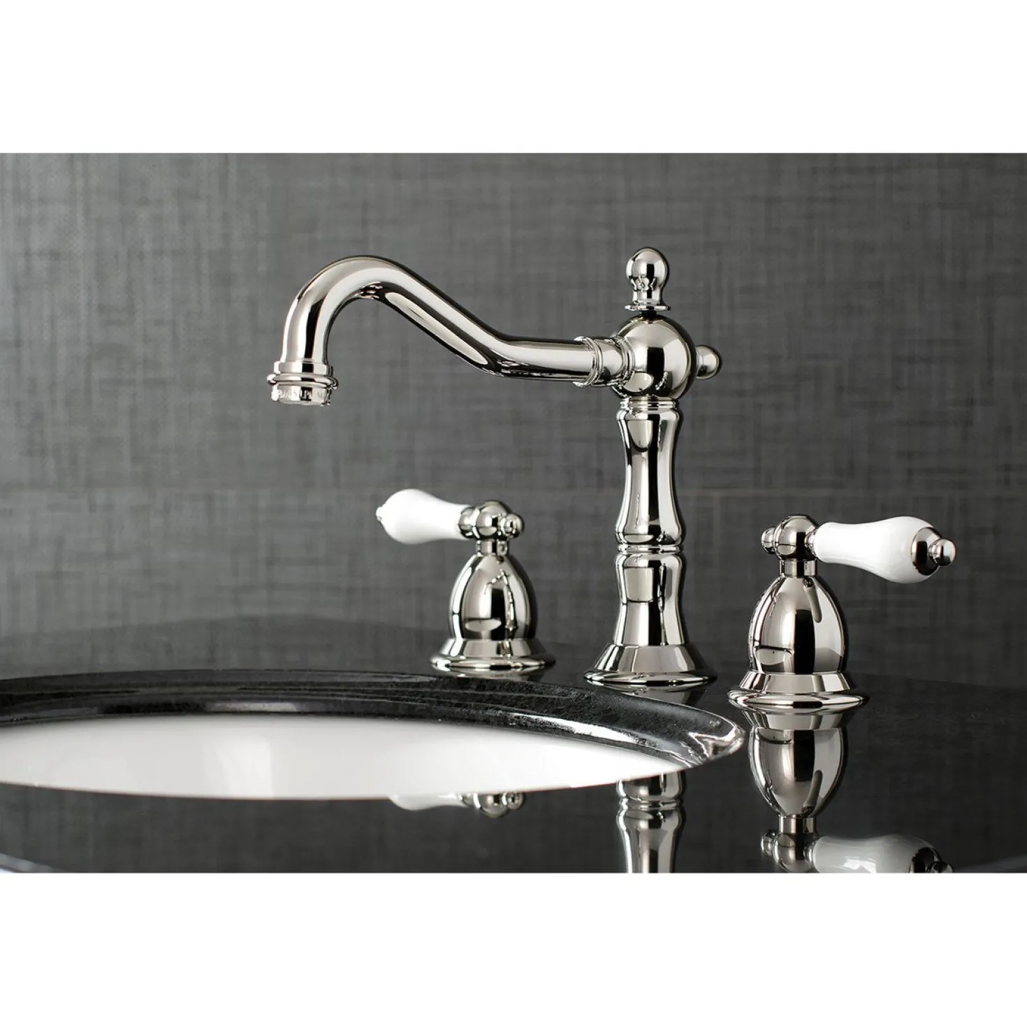 Kingston Brass Heritage 2-Handle 8-Inch Widespread Bathroom Faucet