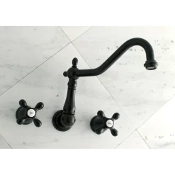 Kingston Brass Heritage 2-Handle Wall Mount Tub Filler