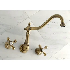 Kingston Brass Heritage 2-Handle Wall Mount Tub Filler