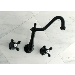 Kingston Brass Heritage 2-Handle Wall Mount Tub Filler