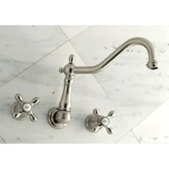 Kingston Brass Heritage 2-Handle Wall Mount Tub Filler