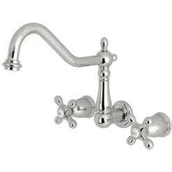 Kingston Brass Heritage 2-Handle Wall Mount Tub Filler